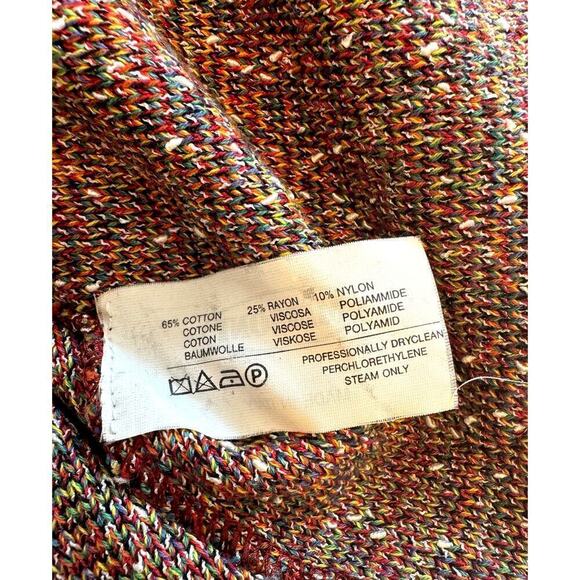 RARE Vintage Missoni Knit Sweater Blazer Shacket Orange Tag Size 52 (US 16) - Picture 9 of 9
